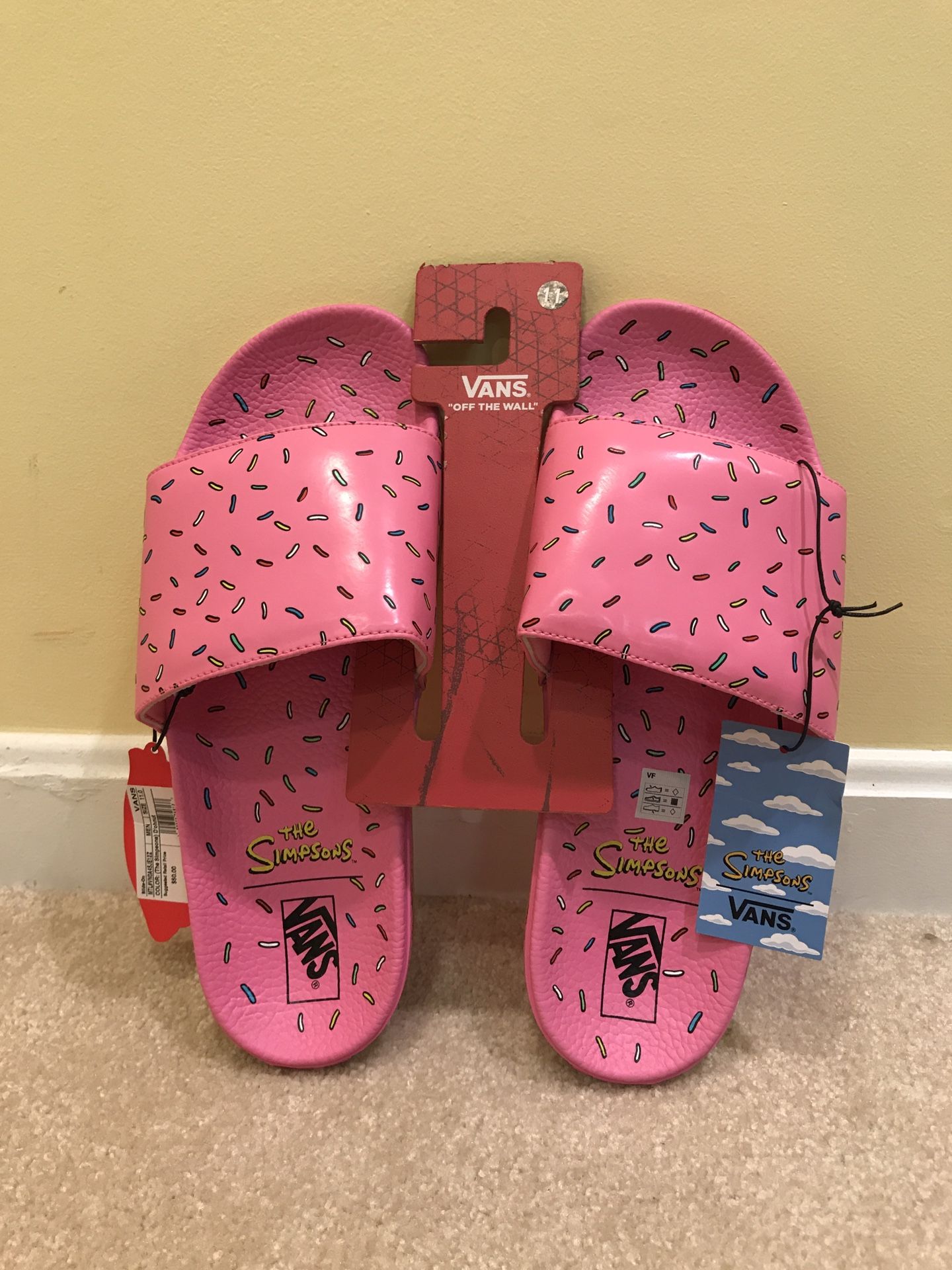 Vans x Simpsons Pink Donut Slides