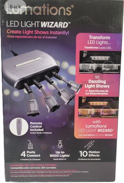 Brand New In Box - Lunatics LED LIGHT WIZARD Holiday Christmas Lights Decor