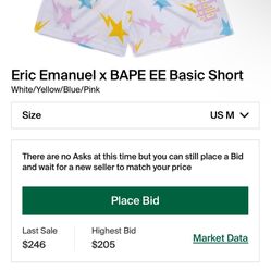 Eric Emanuel X Bape EE Basic Shorts