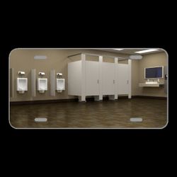 License Plate Novelty Car Front Bathroom Restroom Washroom Men