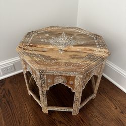 22’ Top/ Height 17” Beautiful Hand Crafted Side Table 
