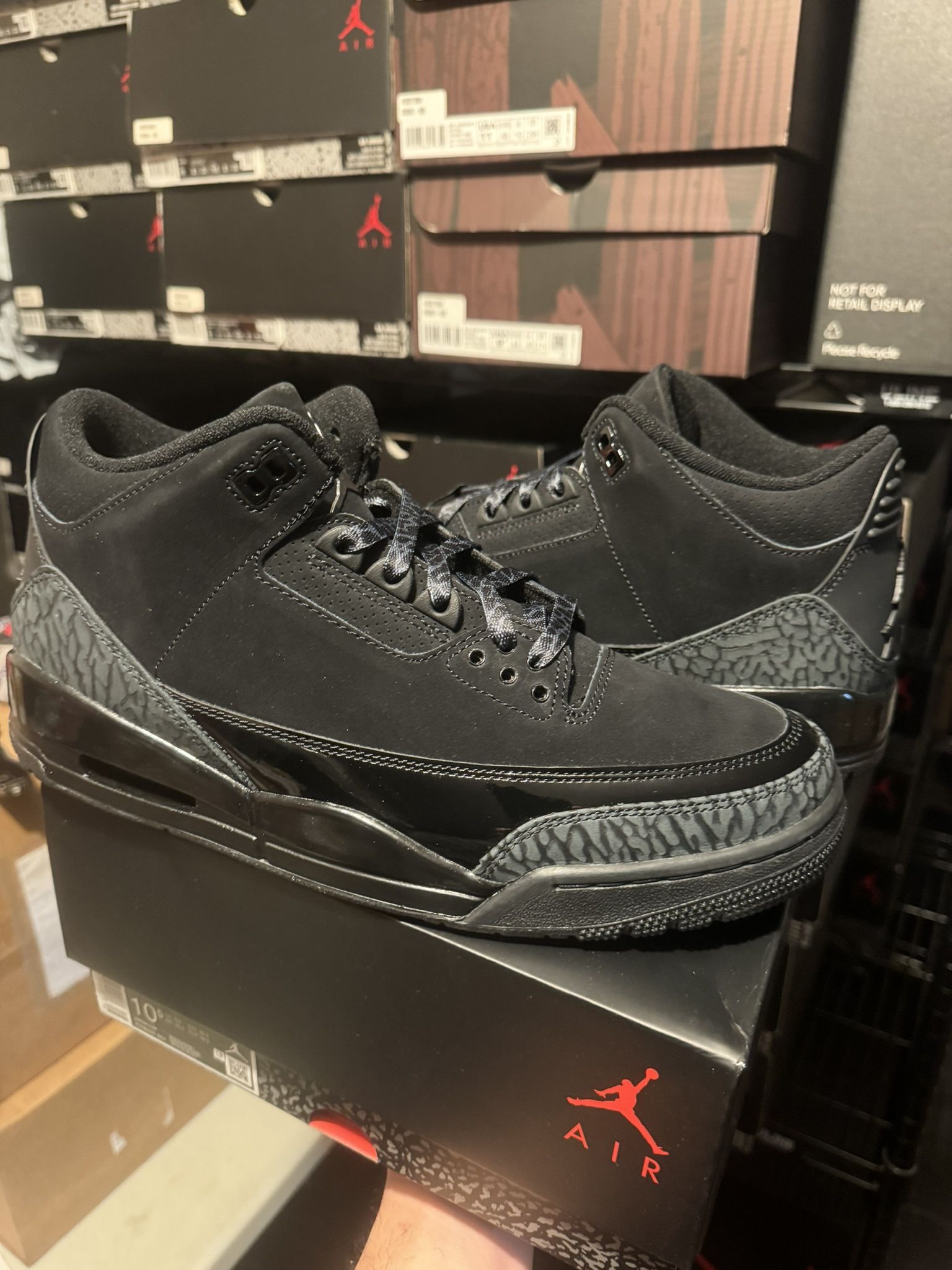 Air Jordan 3 Retro OG 2025 Black Cat Triple Black NEW w/receipt