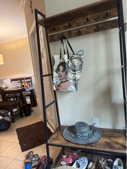 Catch all coat rack