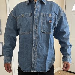 Dickies Denim Shirt Long Sleeve 100% Cotton