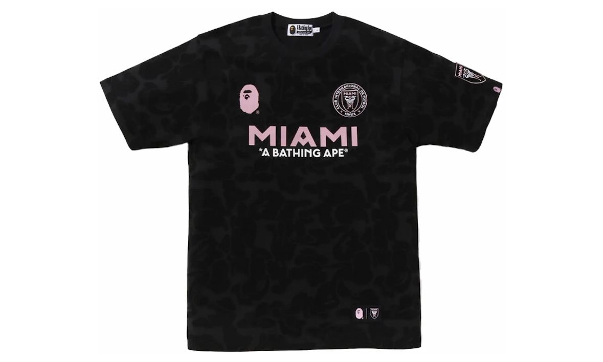 Bape X Inter Miami CF Camo Tee - Black Small, Medium, Large