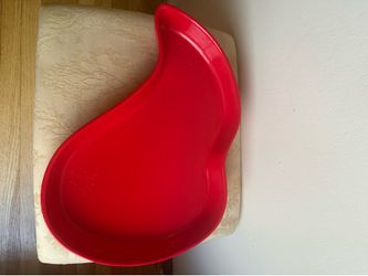3pc Ceramic Party Serving Set - Red & Green Platters / Chip & Dip