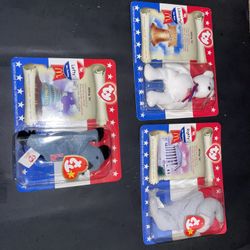 Ty Collectibles American Trio Beanie Babies  New Unopened