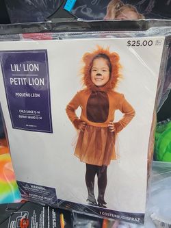 Lil' Lion Kids Halloween Costume Size 4-6x