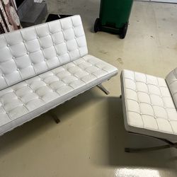 Beautiful Contemporary Love Seat And Chair. 
