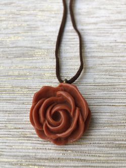 Orange Rose necklace