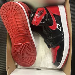 Jordan 1 High Patent Bred Size 9 Used