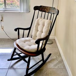 Rocking Chair, Wooden, Beautiful, Loved 