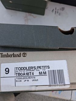 Timberland 6-Inch Toddler Boots Teal Size 9