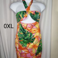 New Beautiful Tropical  Spring/Summer Dress Plus Size (0XL) $10