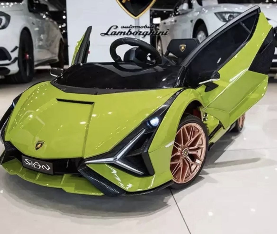 π’π’!!BRAND NEW 12V LUXURY REMOTE CONTROL Electric Kid Ride On Car Power Wheels Lamborghini SIAN FKP 37 with LED lights and real life scissor doors