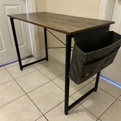 40x19 Wood/Black Office Desk