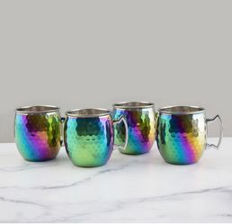 Cambridge 4-pc. Rainbow Faceted Moscow Mule Mug Set