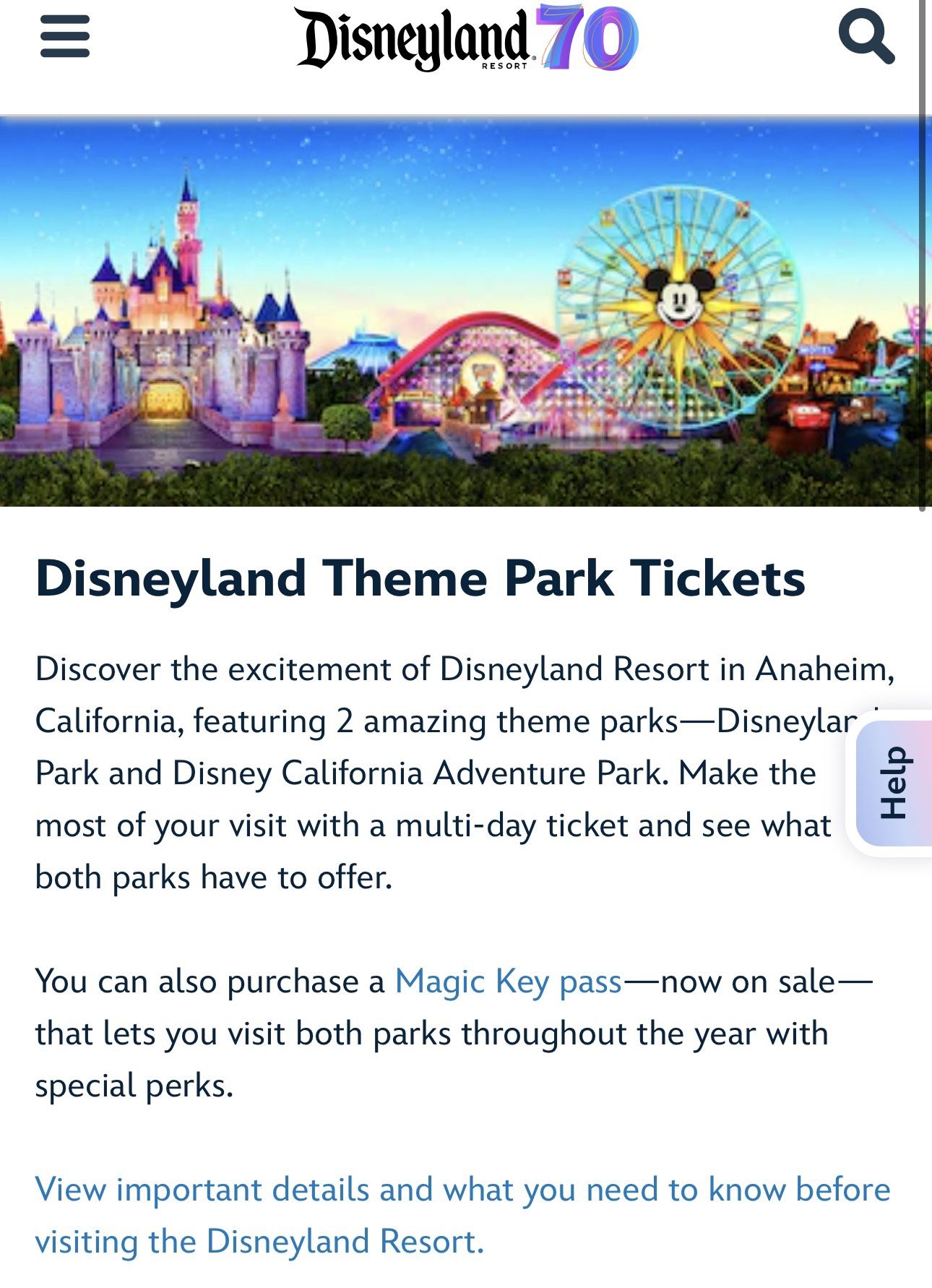 Disney Park Tickets – Unused and Ready to Transfer”