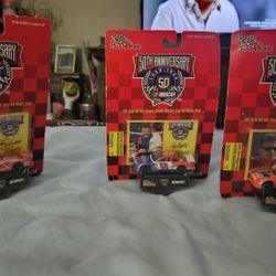 3 .. 50th Anniversary NASCAR Car's 