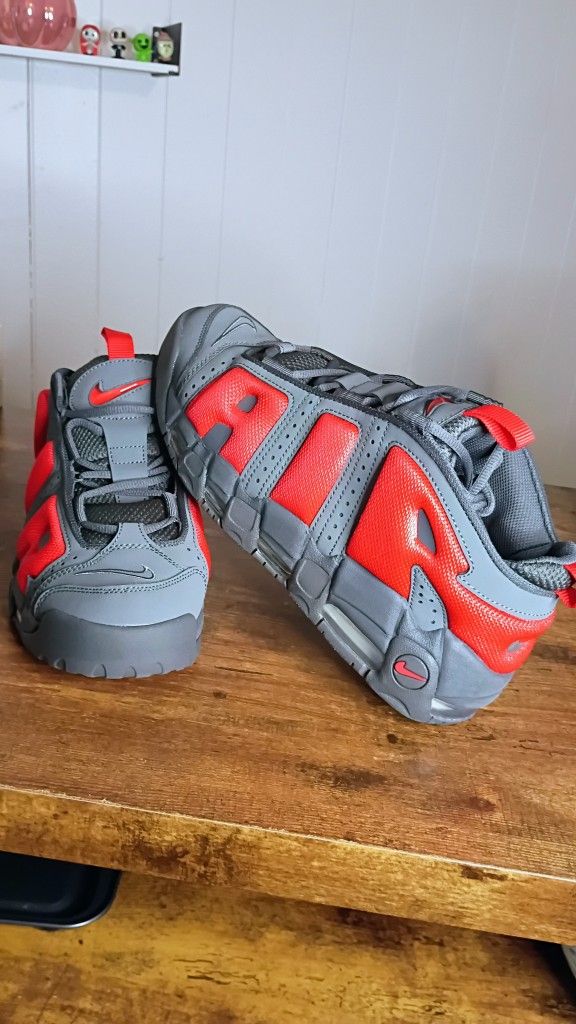 Uptempo Gray/Red Brand New 