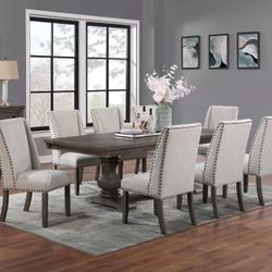 Brand New Elegant Formal Wood Design Dining Set W Leaf 
