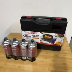 Sterno 10,000 BTU Butane Stove w/ Extra Fuel