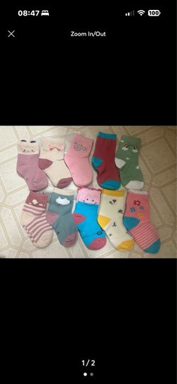 Zumou Toddler Kids Little Girls Cute Cotton Crew Socks 10 Pack