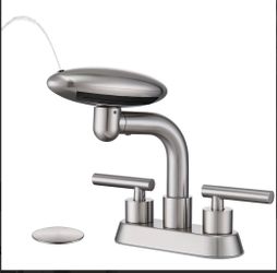 Brushed Nickel 4-Inch Centerset Bathroom Faucet