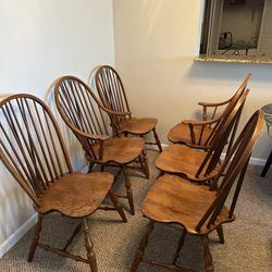 Wood Chairs And Table