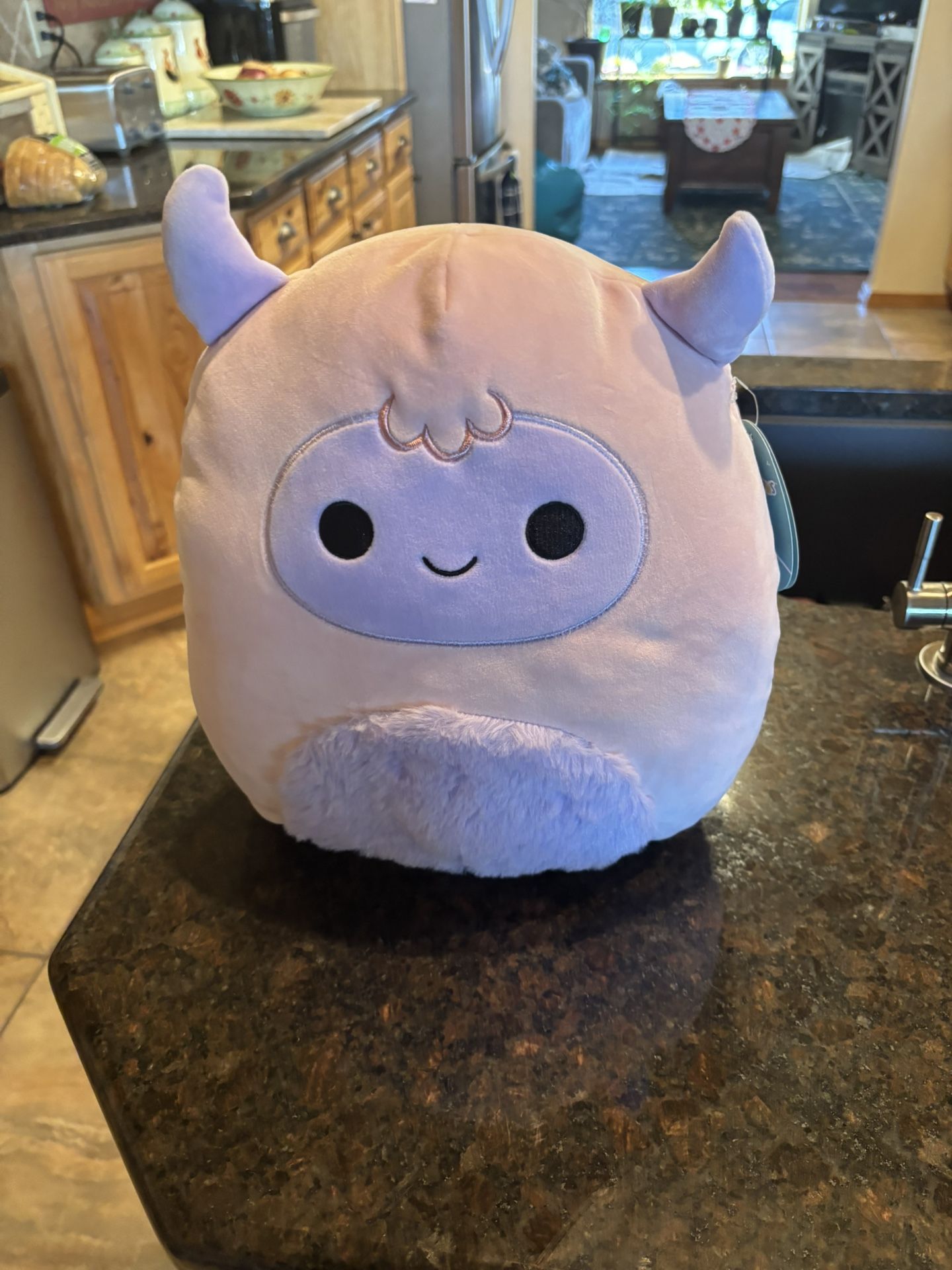 Squishmallow 11" Ronalda Yeti Pink Purple Fuzzy Belly Abominable Snowman