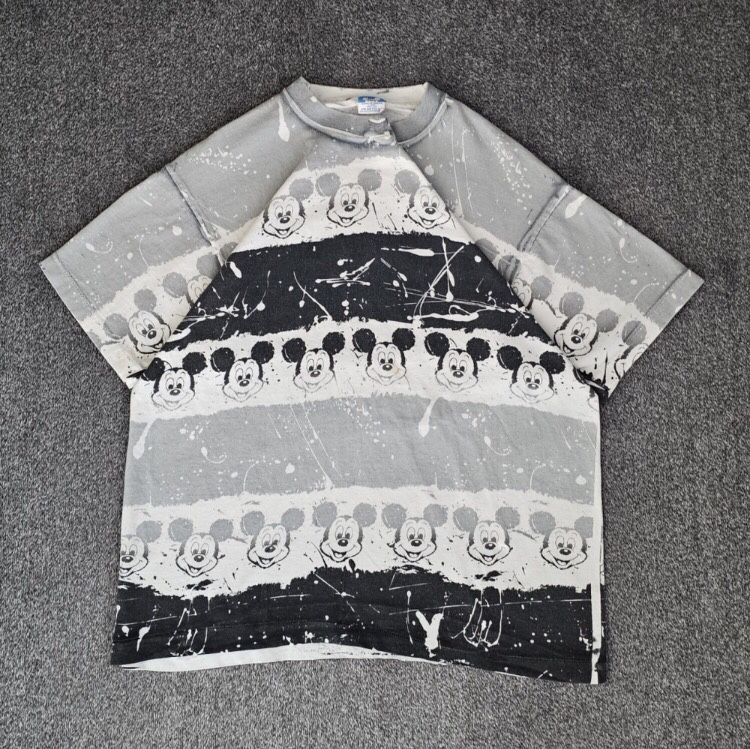Vintage 80s Disney Mickey Mouse AOP T-Shirt Size One Size Fits All