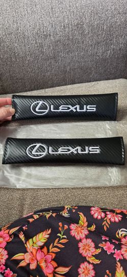 2 Lexus carbon seat belt shoulder pads all photos sold separately SHIPPING AVAILABLE