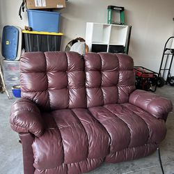 Leather Loveseat recliner