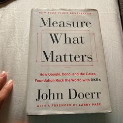 ‘Measure what matters’ book