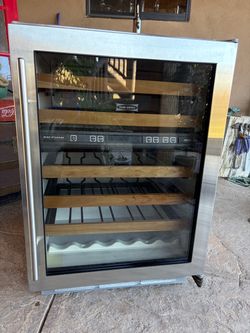 Sub-Zero wine cellar