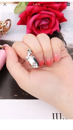 Silver Star Snake Nail Ring