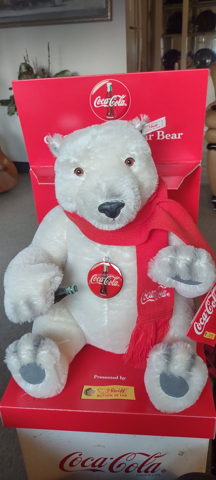 Steiff Coca Cola Teddy Bear STEIFF COCA-COLA Polar Bear 1999, In