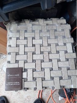 Allen + Roth Mosaic Tile 30  sheets $10 per sheet original packaging, store price $15-$25.