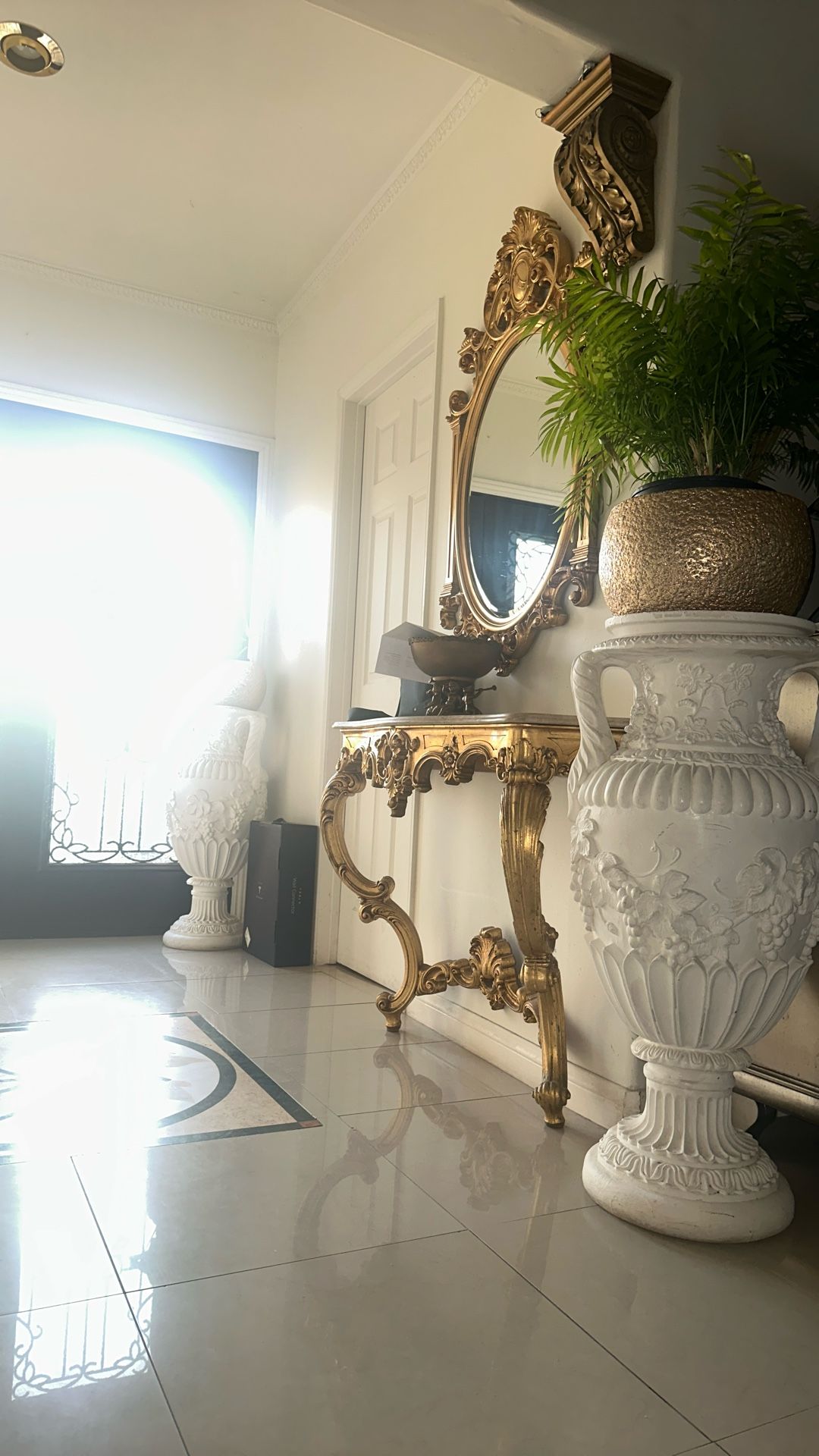White Ceramic Pot 3 Ft Tall