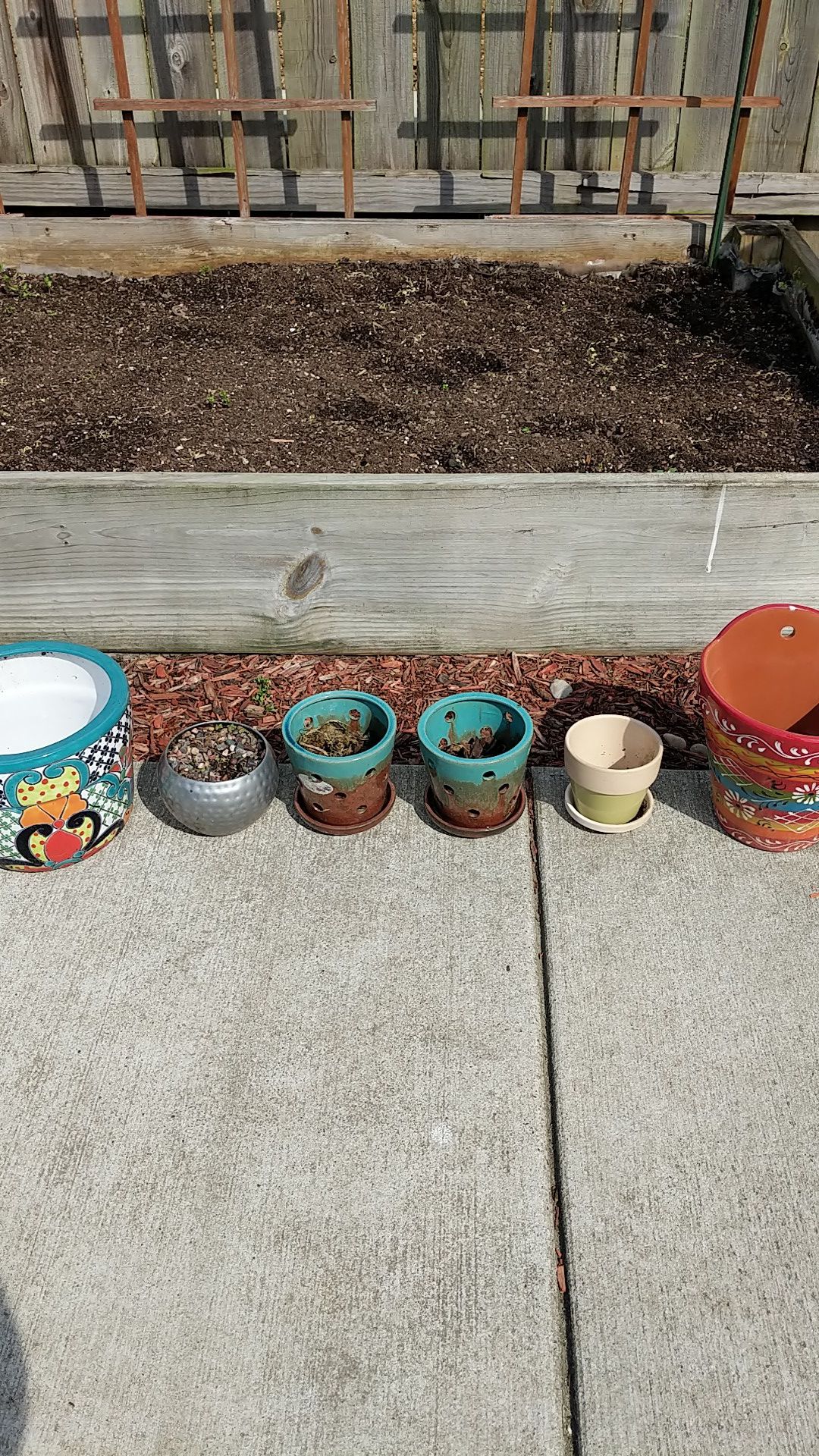 Various pots for plants