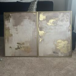 2 Gold Wall Art