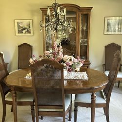 Dining Table And Chairs And China Hutch