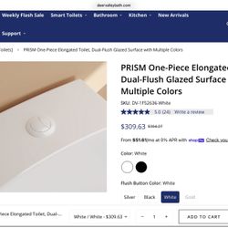 DeerValley PRISM Dual Flush One Piece Toilet