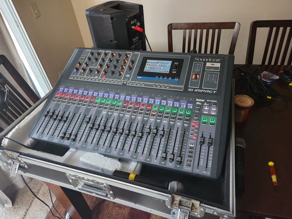 Digital Mixer Sound Board Soundcraft Si 32/40 Channel With Roadcase