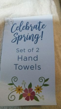 Celebrate spring set of two hand towels $5 each