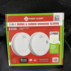 Carbon Monoxide Alarm, 2 Pack