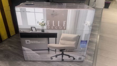 Elle Decor Gracie Criss-Cross Chair Cream (Brand New)