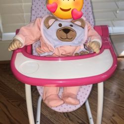 American Girl Bitty Baby Doll Toy High Chair