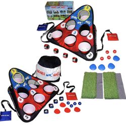 Brand New In The Box- SCORE NN' Hole All-in-1 Cornhole Style Game Set | Skipping Stones Swimming Pool Cornhole Game | Cornhole Meets Golf | SKEEBALL &
