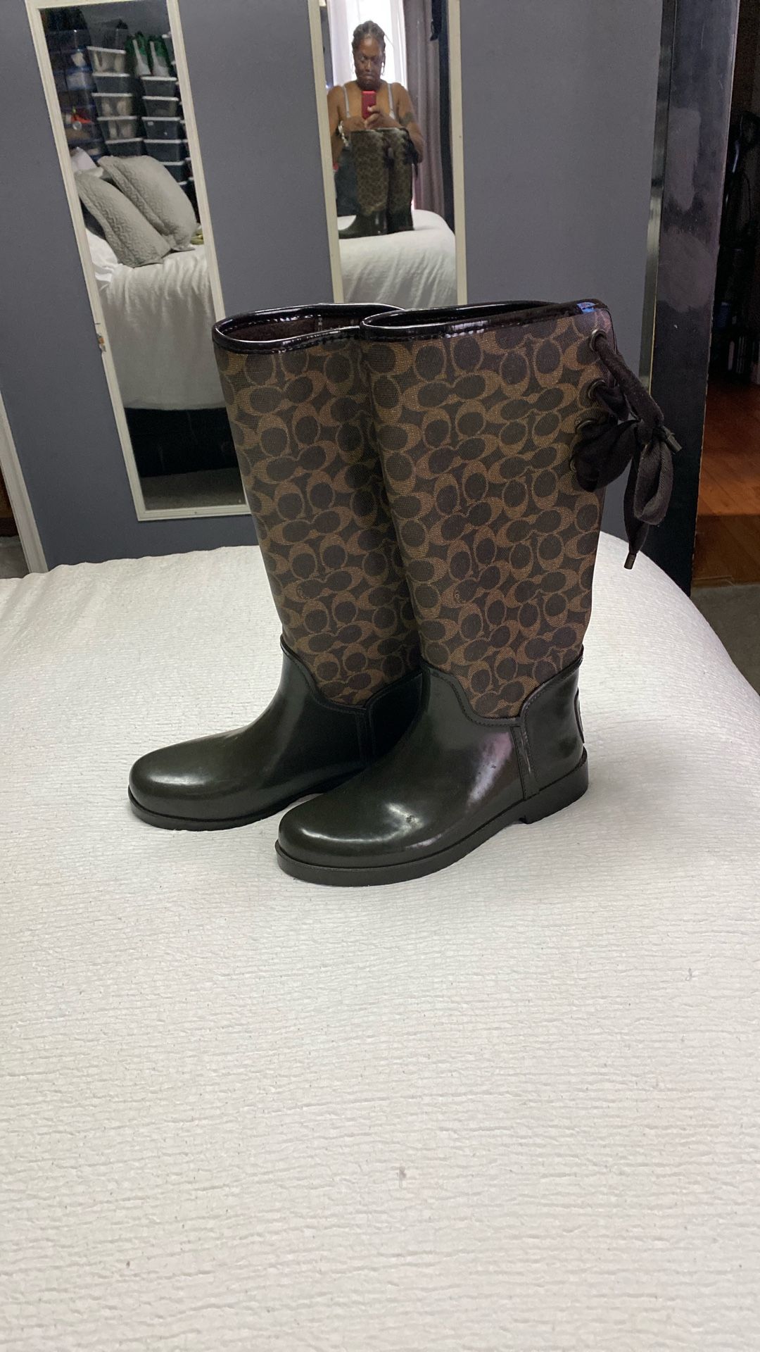 Coach rain boots